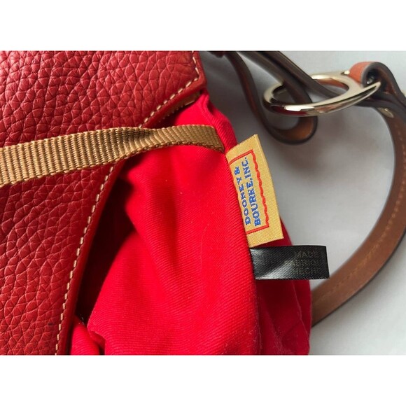 Dooney & Bourke Pebble Grain Leather Hobo Shoulder Bag Red - Picture 10 of 14